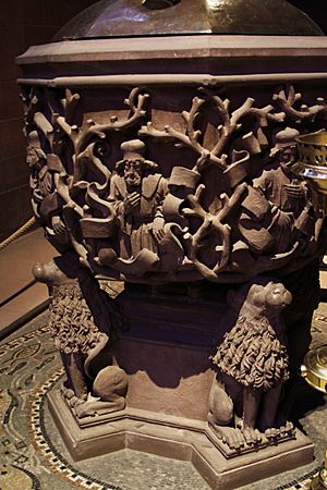 Baptismal font (detail) - Worms Cathedral - Worms - Germany 2017