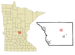 Location of Gilmanwithin Benton County and state of Minnesota