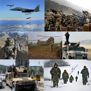 Collage of the War in Afghanistan (2001-present)