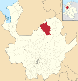 Location of the municipality and town of Cáceres, Antioquia in the Antioquia Department of Colombia