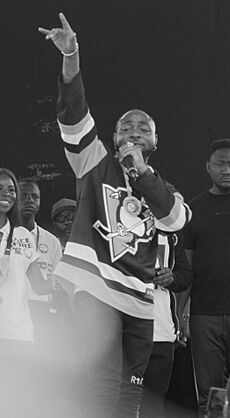 Davido performing at the Lagos city Marathon gala 2020