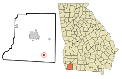 Location in Decatur County and the state of Georgia