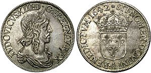 Ecu d'argent de Louis XIII le Juste