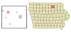 Location of Rudd, Iowa