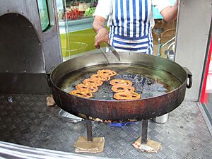 Frying jalebis