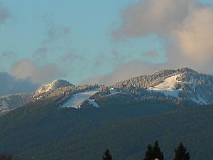 Grouse mountain (ski runs close up)