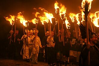 Guisers at Uyeasound Up Helly Aa - geograph.org.uk - 1706010.jpg