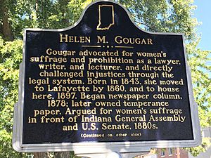 Helen Gougar Historical Marker Side A 