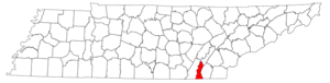 James County Tennessee Locator Map