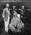 Last Mughal Emperor Bahadur Shah II with sons Mirza Jawan Bakht & Mirza Shah Abbas