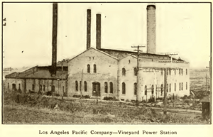 Los Angeles Pacific Railroad Vineyard Power Station