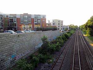 Lowell Street station site, July 2015