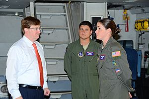 Lt. Gov. Tate Reeves visits the 172nd Airlift Wing