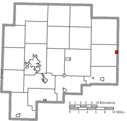 Location of Fairview in Guernsey County