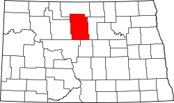 Map of North Dakota highlighting McHenry County