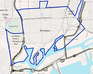 Wilmington as outlined by the Los Angeles Times