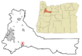 Marion County Oregon Incorporated and Unincorporated areas Sublimity Highlighted