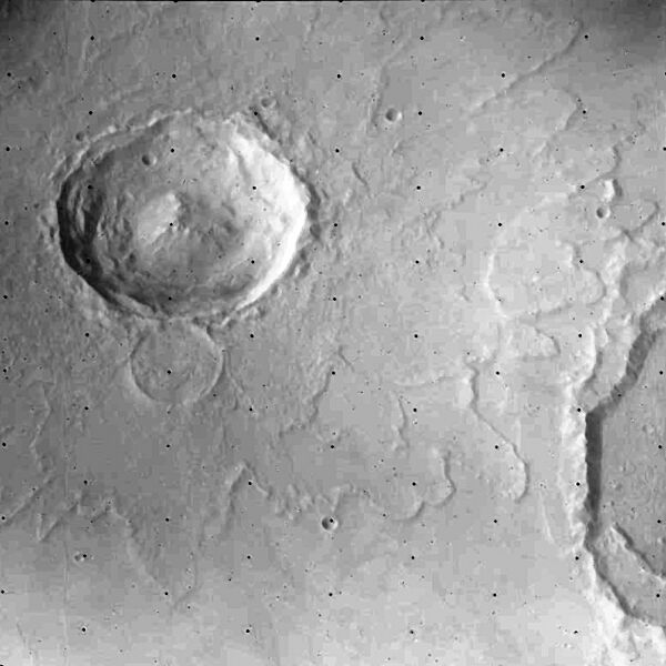 Mars rampart crater
