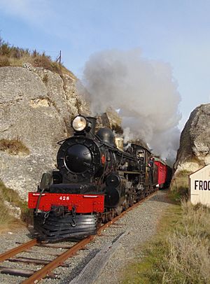 NZR A class No. 428 at Frog Rock on the Weka Pass Railway.jpg
