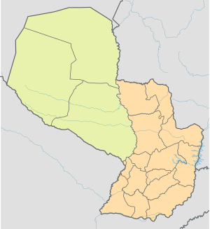 Paraguay regions map 2