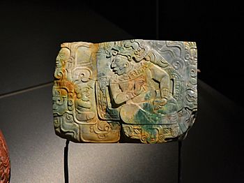 Placa de jade, Nebaj, museu Nacional d'Arqueologia i Etnologia, Guatemala