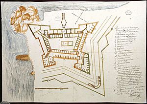 Plano del castillo de Araya c.1636
