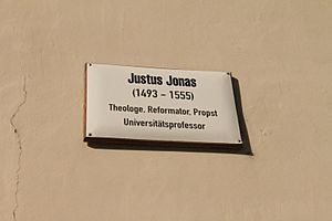 Plaque to Justus Jonas, Wittenberg