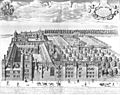Queens' College, Cambridge by Loggan 1690 - quns Loggan1685