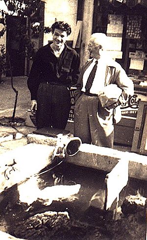 Leo Politi (left) and Rob Wagner, 1938