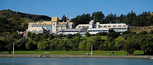 Royal New Zealand Police College, across Aotea Lagoon.jpg