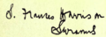 S. Frances Harrison ("Seranus") signature