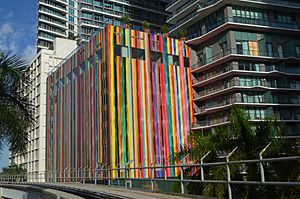 SLS Brickell rainbow mural