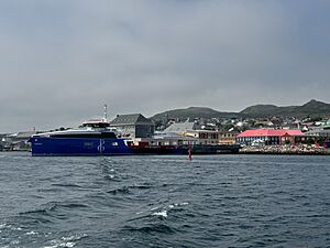 SPM Ferries' Nordet, serving the Fortune–Saint-Pierre route, in port at Saint-Pierre