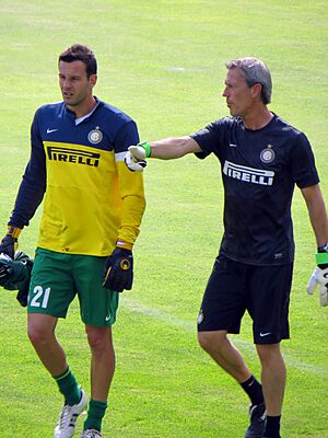 Samir Handanović and Alessandro Nista