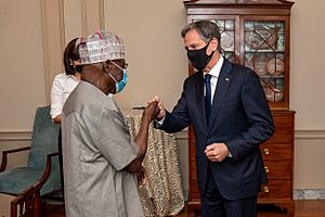 Secretary Blinken Meets with African Union High Representative for the Horn of Africa Olusegun Obasanjo (51581405896)