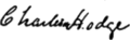 Signature of Charles Hodge (1797–1878)