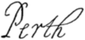 Signature of James Drummond, 4th Earl of Perth (1648–1716)