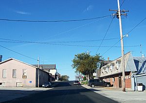 Looking west at downtown St. Anna
