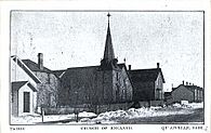 St Peter's Pro-Cathedral, Qu'Appelle, with the Terrace in background