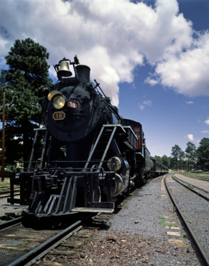 Steam engine of the Grand Canyon Railroad, which runs from Williams, a small town near Flagstaff, up to the South Rim of the Grand Canyon, Arizona LCCN2011633795