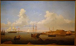 The Old Fort and Ten Pound Island, Gloucester, by Fitz Henry Lane, 1850s, oil on canvas - Cape Ann Museum - Gloucester, MA - DSC01162
