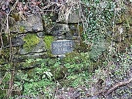 Wallace's Heel Well plaque, River Ayr, Scotland