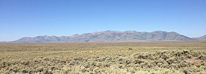 2013-07-12 08 54 44 Central core of the Independence Mountains in Nevada viewed from Elko County Route 746 (North Fork-Charleston Road)