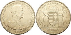 5 Pengő - Miklós Horthy Regency 1930