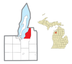 Location within Grand Traverse County