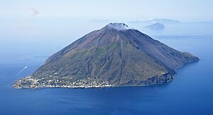 Aerial image of Stromboli (view from the northeast)
