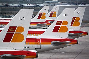 Airbus A319 et A320 Iberia Alignés - Aéroport de Madrid-Barajas