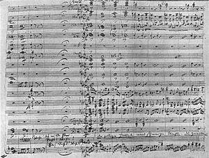 Autograph score of part of Act2 (Wolf's Glen) of 'Der Freischütz' - NGO4p1116