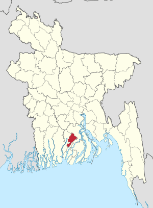 Location of Jhalokati in Bangladesh