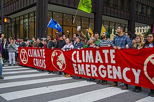 Blocking Downtown Streets and Intersections Extinction Rebellion Action Chicago Illinois 10-7-19 3415 (48869205986)